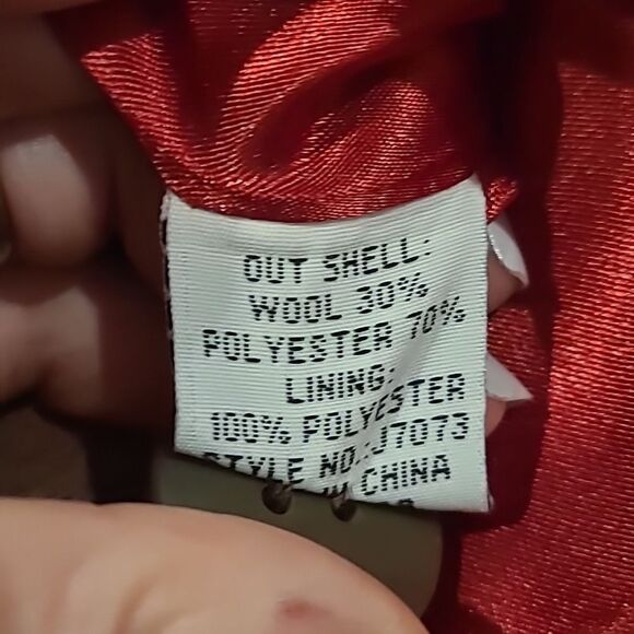 Tulle anthropologie wool brown and red plaid fitted jacket size medium - Picture 5 of 8